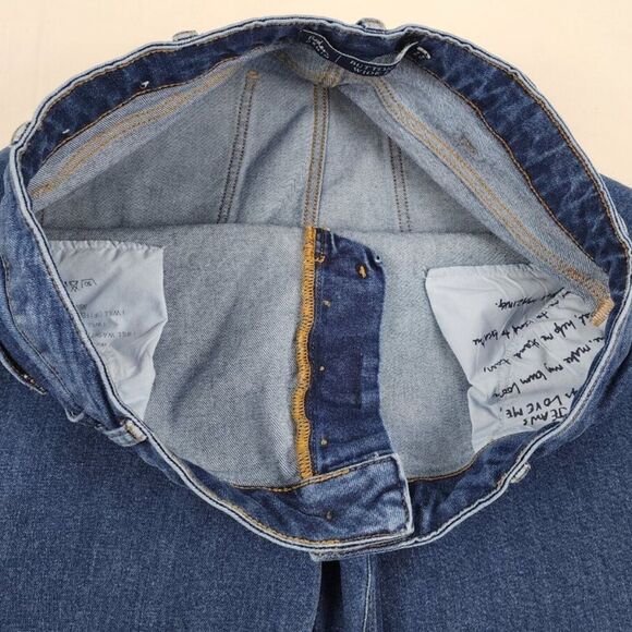 Boden Button Fly Wide Leg Jeans Size 14 Mid Vintage Denim Stretch Mom High Rise - Picture 11 of 14